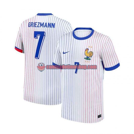 Camisa Masculina França Antoine Griezmann 7 Euro 2024 Jogo 2 manga curta