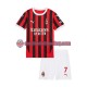 Camisa Infanto-Juvenil AC Milan Alvaro Morata 7 2024-2025 Jogo 1 manga curta