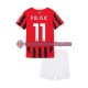 Camisa Infanto-Juvenil AC Milan Christian Pulisic 11 2024-2025 Jogo 1 manga curta