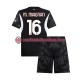 Camisa Infanto-Juvenil AC Milan Goleiro Mike Maignan 16 2024-2025 Jogo 1 Preto manga curta