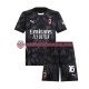 Camisa Infanto-Juvenil AC Milan Goleiro Mike Maignan 16 2024-2025 Jogo 1 Preto manga curta