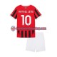 Camisa Infanto-Juvenil AC Milan Rafael Leao 10 2024-2025 Jogo 1 manga curta