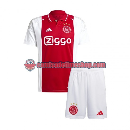 Camisa Infanto-Juvenil AFC Ajax 2024-2025 Jogo 1 manga curta