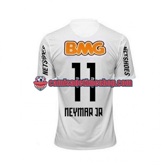 Camisa Masculina Santos Neymar JR 11 Retro 2011-2012 Jogo 1 manga curta
