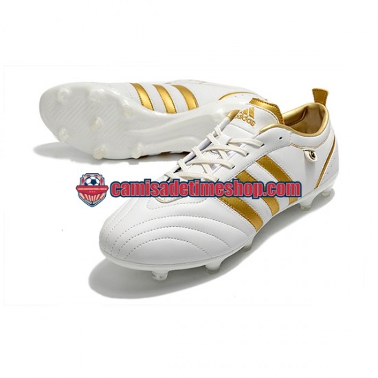 Adidas ADIPURE FG Ouro Branco Botas de Futebol