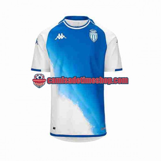 Camisa Masculina AS Mônaco 2023-2024 Jogo 3 manga curta