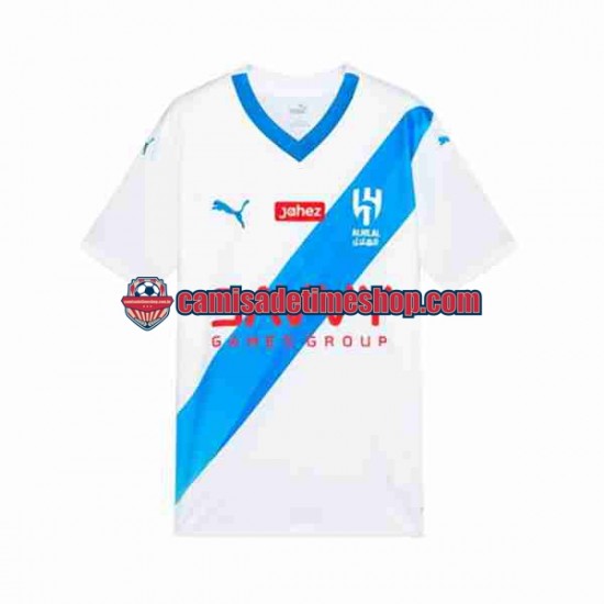 Camisa Masculina Al Hilal 2023-2024 Jogo 2 manga curta