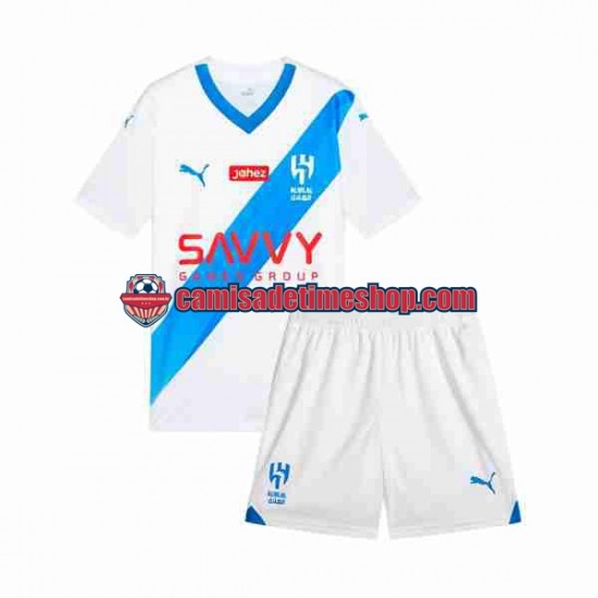 Camisa Infanto-Juvenil Al Hilal 2023-2024 Jogo 2 manga curta