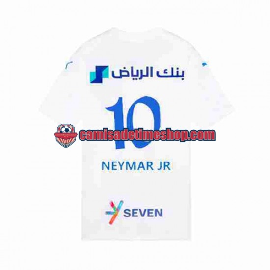 Camisa Masculina Al Hilal Neymar JR 10 2023-2024 Jogo 2 manga curta