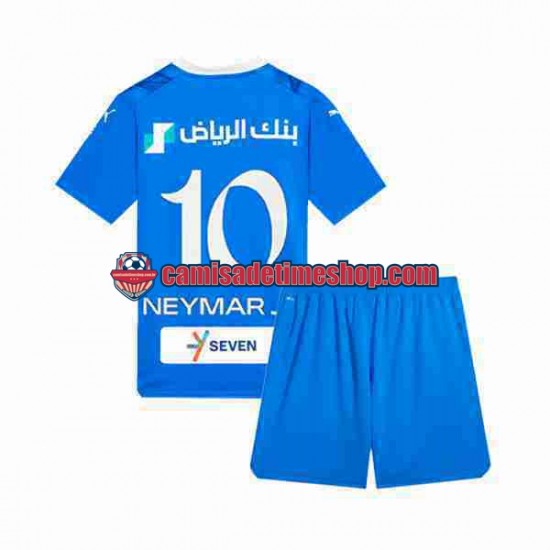 Camisa Infanto-Juvenil Al Hilal Neymar JR 10 2023-2024 Jogo 1 manga curta