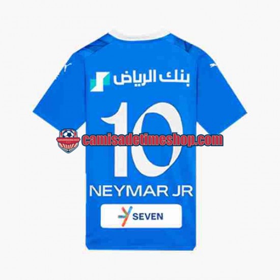 Camisa Masculina Al Hilal Neymar JR 10 2023-2024 Jogo 1 manga curta