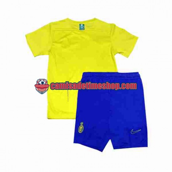 Camisa Infanto-Juvenil Al-Nassr 2023-2024 Jogo 1 manga curta