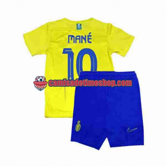 Camisa Infanto-Juvenil Al-Nassr Mane 10 2023-2024 Jogo 1 manga curta