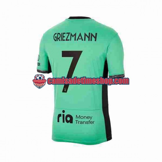 Camisa Masculina Atlético de Madrid Antoine Griezmann 7 2023-2024 Jogo 3 manga curta