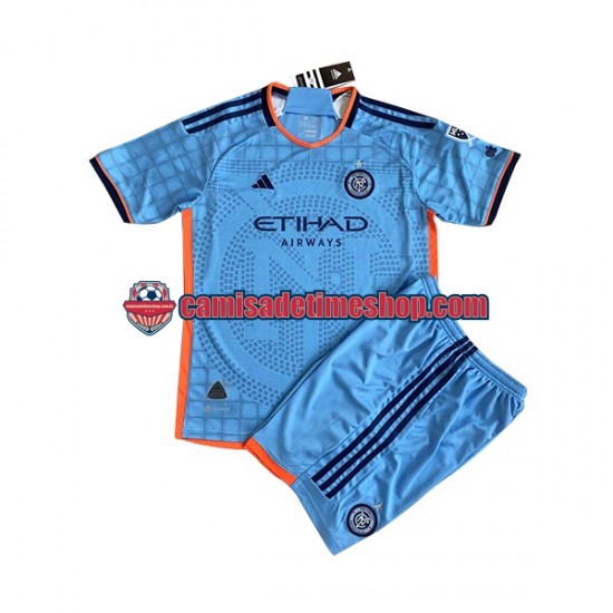 Camisa Infanto-Juvenil New York City FC 2023 Jogo 1 manga curta