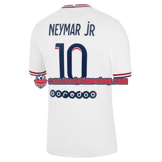 Camisa Masculina Paris Saint Germain Neymar Jr 10 2021-2022 Jogo 4 manga curta