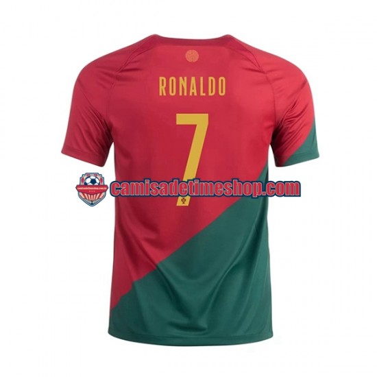 Camisa Masculina Portugal Ronaldo 7 World Cup 2022 Jogo 1 manga curta