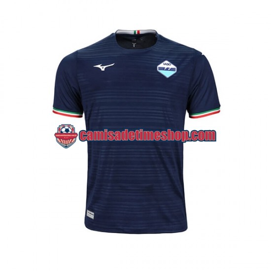 Camisa Masculina Lázio 2023-2024 Jogo 2 manga curta