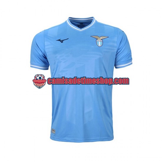 Camisa Masculina Lázio 2023-2024 Jogo 1 manga curta