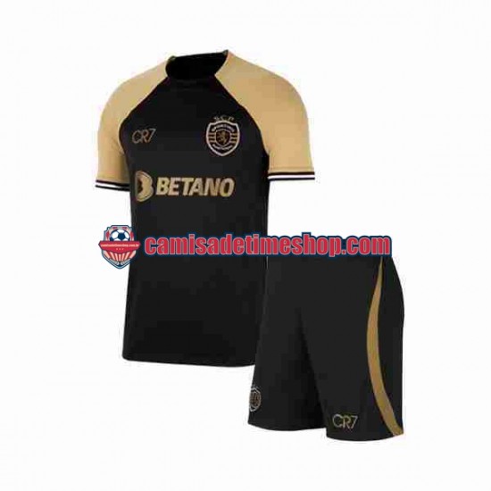 Camisa Infanto-Juvenil Sporting CP 2023-2024 Jogo 3 manga curta