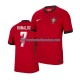 Camisa Masculina Portugal Cristiano Ronaldo 7 Euro 2024 Jogo 1 Vermelho manga curta