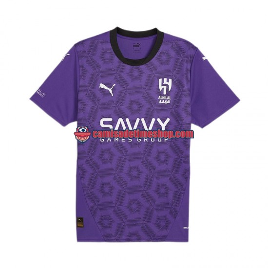 Camisa Masculina Al Hilal 2024-2025 Jogo 3 manga curta